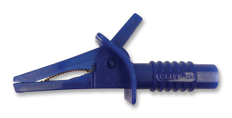 CLIFF ELECTRONIC COMPONENTS FCR7943 Crocodile Clip, 25 mm, 10 A, Blue