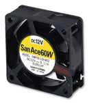 SANYO DENKI - SANACE FANS 9WP0624H4011 Axial Fan, San Ace 60W Series, IP68, 24 V, DC, 60 mm, 25 mm, 28 dBA, 18.7 cu.ft/min