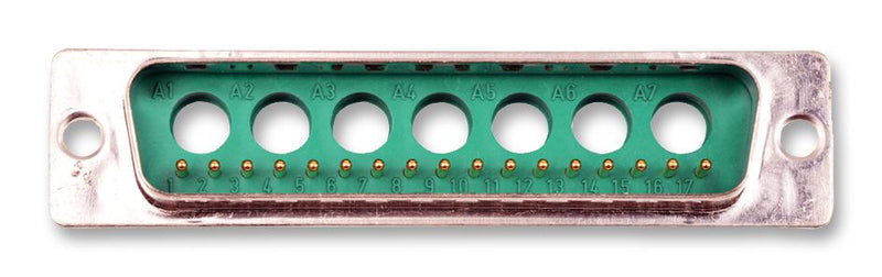 FCT - A MOLEX COMPANY FM24W7PA-K120 Combination Layout D Sub Connector, FM Series, DD-24W7, Plug, 17 Contacts, 7, Solder