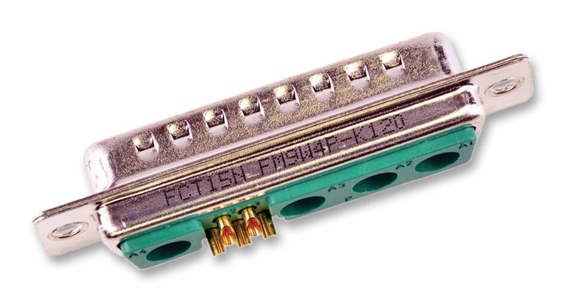 FCT - A MOLEX COMPANY FM9W4PA-K120 Combination Layout D Sub Connector, FM Series, DB-9W4, Plug, 5 Contacts, 4, Solder