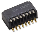 C & K COMPONENTS TDP08H0SBD1 DIP / SIP Switch, 8 Circuits, SPST, SMD, TDP Series, DIP, 24 V