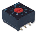 C & K COMPONENTS CRD16RM0CB Rotary Coded Switch, CRD Series, Through Hole, 16 Position, 20 V, Hexadecimal