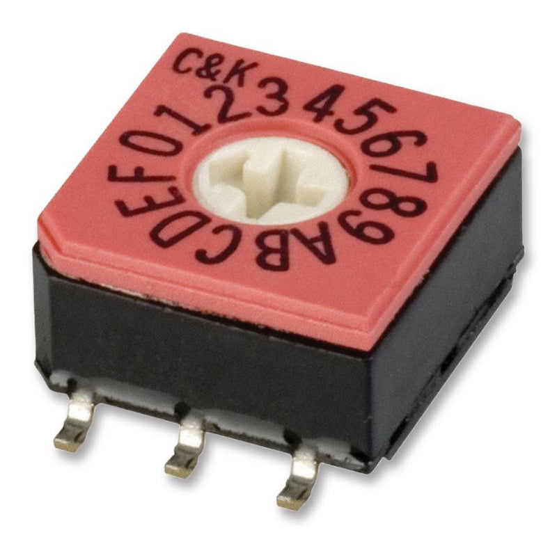 C & K COMPONENTS CD16RM0SB Rotary Coded Switch, SMD, 16 Position, 20 V, Hexadecimal