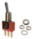 C & K COMPONENTS 7101SYCBE Toggle Switch, SPDT, Non Illuminated, On-None-On, 7000 Series, Panel, 5 A