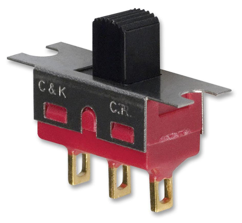 C & K COMPONENTS 1101M1S3ZBE2 Slide Switch, SPDT, On-None-On, Panel, 20 V