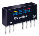 RECOM POWER RS-0515D Isolated Board Mount DC/DC Converter, High Power Density, 2 Output, 2 W, 15 V, 67 mA, -15 V, 67 mA