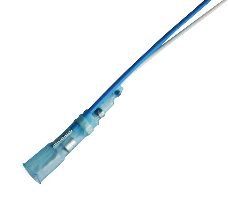 Raychem - TE Connectivity 695463-000 Solder Sleeve Terminator Blue (Transparent) Pvdf (Polyvinylidene Fluoride)