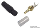 AMPHENOL KS3PB-AU Phone Audio Connector, 3 Contacts, Plug, 3.5 mm, Cable Mount, Gold Plated Contacts