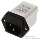 SCHAFFNER FN9260B-10-06 Power Entry Connector, FN 9260 Series, Plug, 250 VAC, 10 A, Panel Mount, Quick Connect