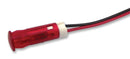 APEM QS63XXR12 LED Panel Mount Indicator, Snap-in, Red, 6 mm, 12 VDC, 20 mA, 25 mcd, Not Rated