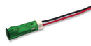 APEM QS63XXG12 LED Panel Mount Indicator, Snap-in, Green, 6 mm, 12 VDC, 20 mA, 20 mcd, Not Rated