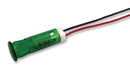 APEM QS83XXG12 LED Panel Mount Indicator, Snap-in, Green, 8 mm, 12 VDC, 20 mA, 20 mcd, Not Rated