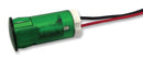 APEM QS123XXG24 LED Panel Mount Indicator, Snap-in, Green, 12 mm, 24 VDC, 20 mA, 20 mcd, Not Rated