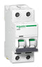 SCHNEIDER ELECTRIC A9F55216 Thermal Magnetic Circuit Breaker, iC60H Series, 440 VAC, 133 VDC, 16 A, 2 Pole, DIN Rail