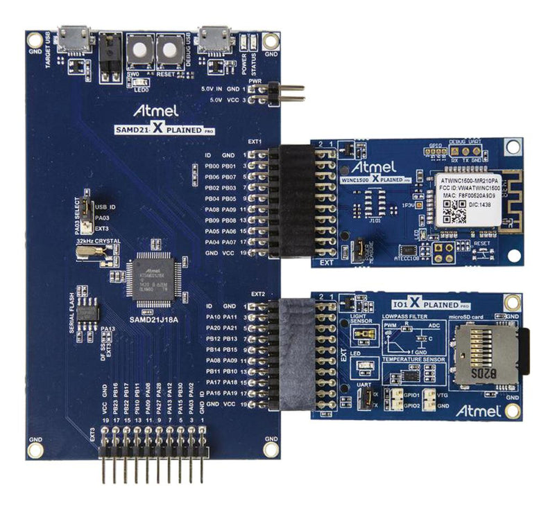 MICROCHIP ATWINC1500-XSTK Starter Kit, Xplained Pro Low Power 802.11 b/g/n WiFi Network Controller