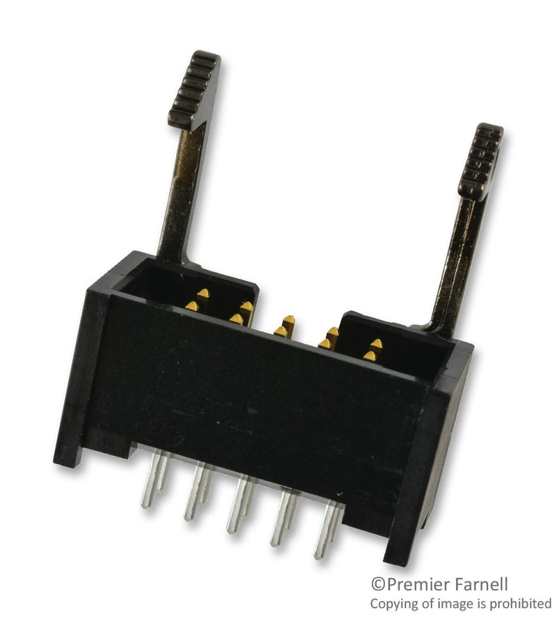 AMP - TE CONNECTIVITY 1761606-3 Wire-To-Board Connector, 2.54 mm, 10 Contacts, Header, AMP-LATCH Series, Through Hole, 2 Rows