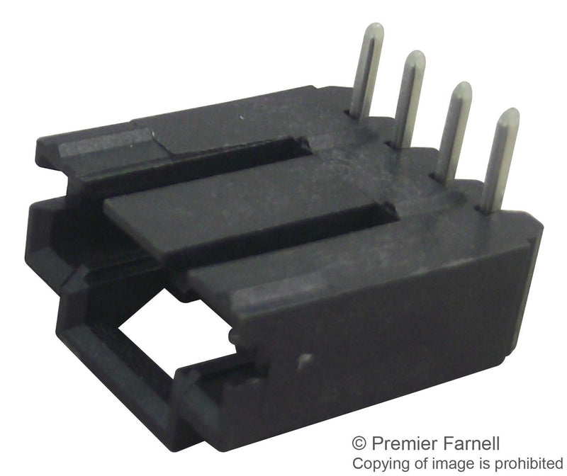 AMP - TE CONNECTIVITY 5-103634-3 Wire-To-Board Connector, 2.54 mm, 4 Contacts, Header, AMPMODU MTE Series, Through Hole, 1 Rows