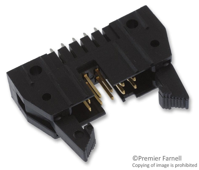 AMP - TE CONNECTIVITY 5499160-1 Wire-To-Board Connector, 2.54 mm, 10 Contacts, Header, AMP-LATCH Series, Through Hole, 2 Rows