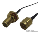 MULTICOMP MC000786 RF / Coaxial Cable Assembly, SMA Bulkhead Jack, SMA Straight Plug, 1.37mm, 50 ohm, 3.937 ", 100 mm