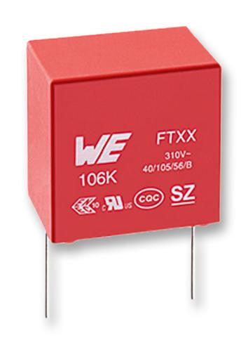 WURTH ELEKTRONIK 890334023028 Film Capacitor, 0.22 &micro;F, 310 V, PP (Polypropylene), &plusmn; 10%, WCAP-FTXX Series