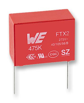 WURTH ELEKTRONIK 890324028008 Film Capacitor, 6.8 &micro;F, 275 V, PP (Polypropylene), &plusmn; 10%, WCAP-FTX2 Series