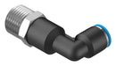 Festo QSLL-1/2-10 Pneumatic Fitting Push-In L-Fitting R1/2 14 bar 10 mm PBT (Polybutylene Terephthalate) Qsll