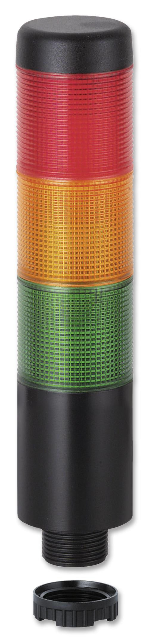 WERMA 69811075 Signal Tower, Kompakt, 3 Tiers, Green, Yellow, Red, Steady, 37.5mm Dia., 24VDC, 24VAC, IP65