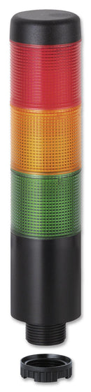 WERMA 69911075 Signal Tower, 3 Tiers, Green, Yellow, Red, Steady, 37.5mm Dia., Pulse, 85dB, 24VDC, 24VAC, IP65