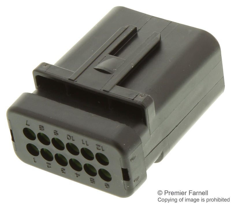 TE CONNECTIVITY 776438-1 Connector Housing, AMPSEAL Series, Receptacle, 12 Ways, 4.5 mm, AMPSEAL 16 Contacts