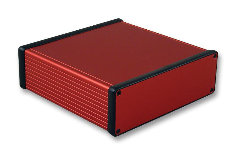 HAMMOND 1455T1601RD Metal Enclosure, 1455 Series, Extruded With Metal End Panels, PCB Box, Aluminium, 51.5 mm, 165 mm