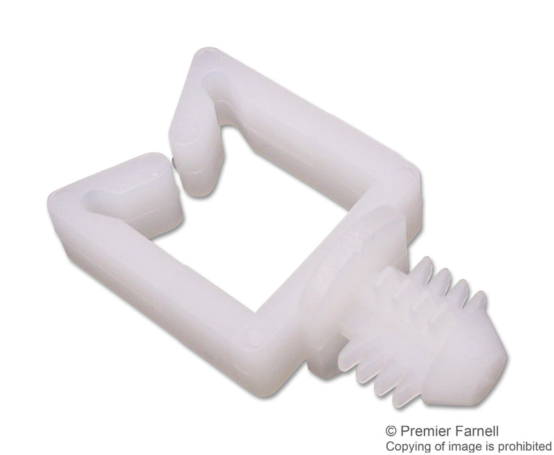 DURATOOL DTRWSBH-1-01 Fastener, Wire Saddle, Blind Hole, Push Mount Cable Clamp, Nylon 6.6 (Polyamide 6.6), Natural