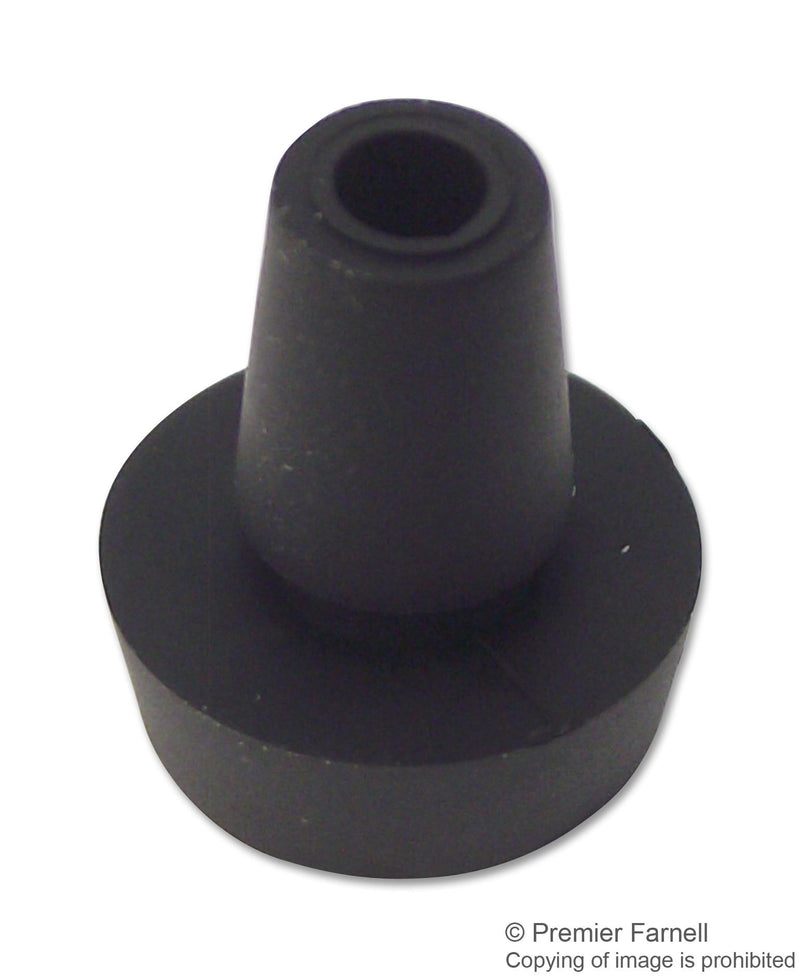 DURATOOL DTRPOF-50185 Bumper / Feet, Push on, Pack 100, Round, Black, 4.6 mm, Thermoplastic Elastomer, Press Fit