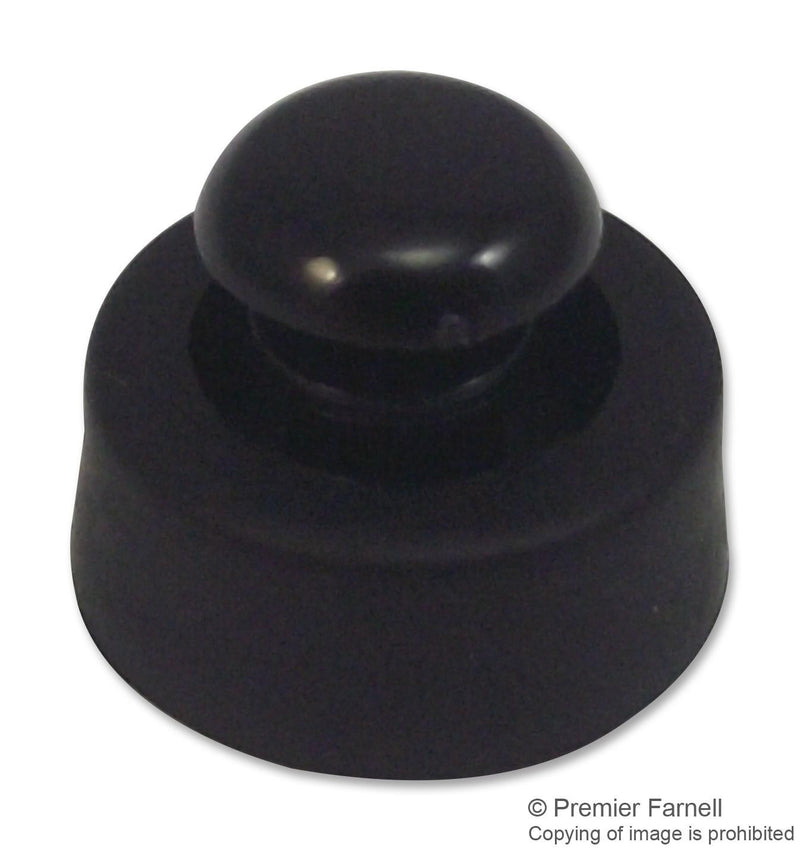 DURATOOL DTRFF-006-P5X6.5 Bumper / Feet, Fast Foot, Pack 50, Round, Black, 6 mm, Thermoplastic Elastomer, Rivet