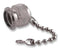 HUBER & SUHNER 62_TNC-0-0-1/-33_-E Connector Accessory, Protective Cap with Chain, Huber 50 ohm TNC Series RF Coaxial Jack Connectors