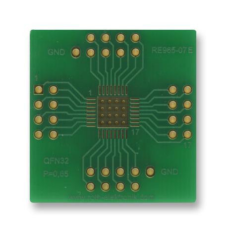 ROTH ELEKTRONIK RE965-07E IC ADAPTOR, FIBREGLASS, QFN-32