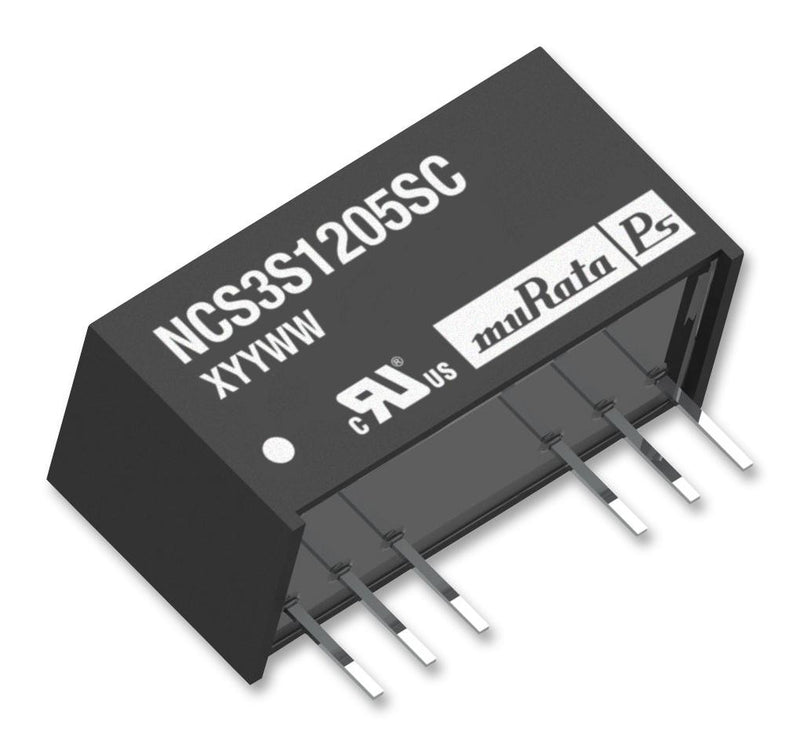 MURATA POWER SOLUTIONS NCS3S4805SC Isolated Board Mount DC/DC Converter, 4:1 Input, 1 Output, 3 W, 5 V, 600 mA