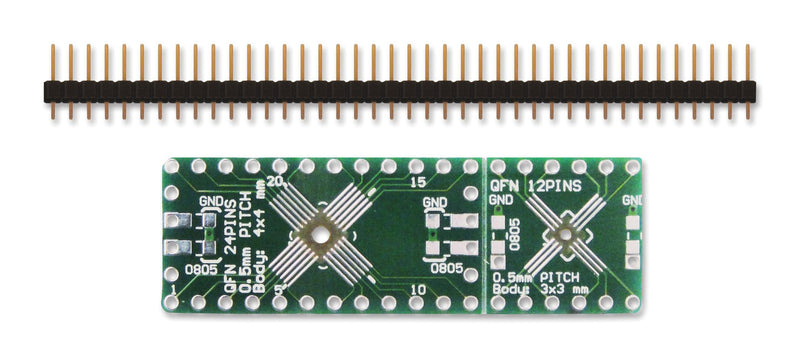 SCHMARTBOARD 204-0015-01 IC Adapter, 12/24-QFN, 12/24-QFP to 12/24-DIP, 2.54mm Row Pitch, 12.7mm Row Pitch