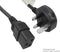 PRO POWER GW-151640 Mains Power Cord, Mains Plug, UK, IEC 60320 C19, 6.6 ft, 2 m, Black