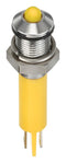 APEM Q6P1CXXY24E LED Panel Mount Indicator, Yellow, 24 VDC, 6 mm, 20 mA, 30 mcd, IP67