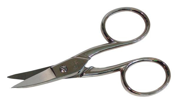 CK TOOLS C8061 Nail Scissors, Curve Blade, Hardened Steel, Nickel Plated, 88.9mm