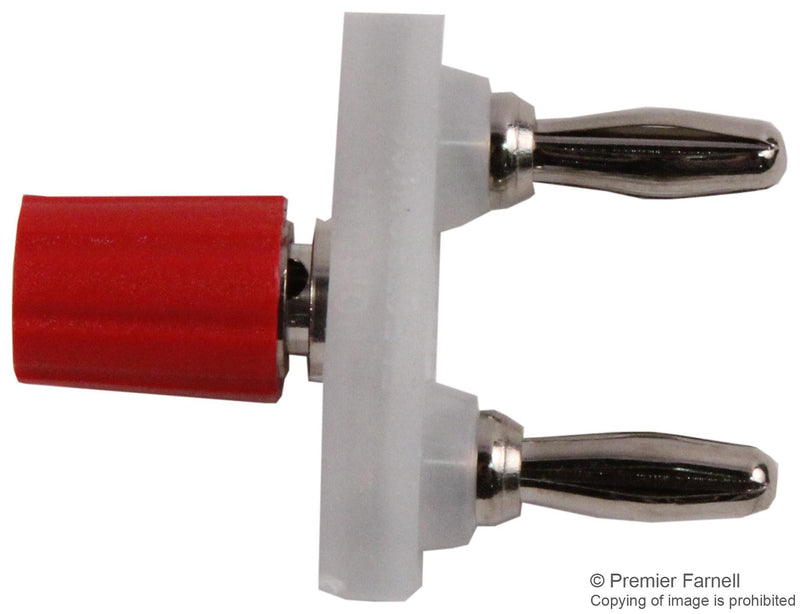 POMONA 5165-2 DOUBLE BANANA PLUG W/ BINDING POST, RED