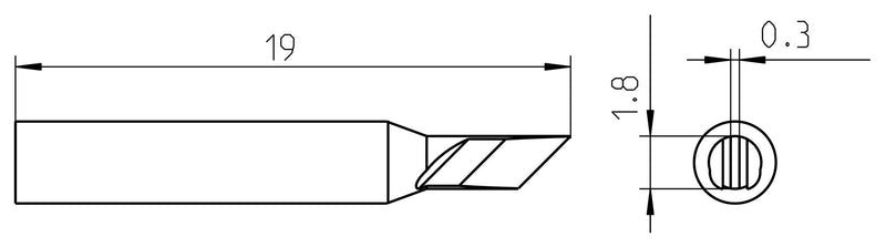 Weller RTM 025 K Soldering TIP Knife 2.5MM