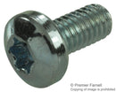 DURATOOL 1961030006071DO Machine Screw, M3, Steel, 6 mm, Bright Zinc, Pan Head Torx