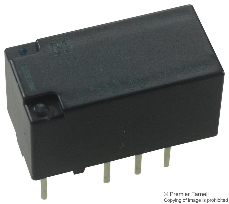 PANASONIC ELECTRIC WORKS TXS2-24V Signal Relay, DPDT, 24 VDC, 1 A, TX-S Series, Through Hole, Non Latching