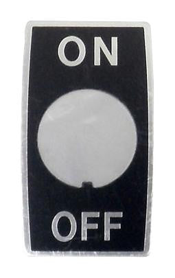 PANASONIC ELECTRIC WORKS WD1901 INDICATION PLATE, ON-OFF, ALUMINIUM