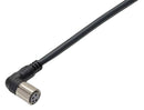 OMRON INDUSTRIAL AUTOMATION XS2FLM12PVC4A5M Sensor Cable, M12 Sensor Right Angle 4 Position Receptacle, Free Ends, 5 m, 16.4 ft