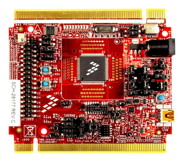 NXP TWR-KV46F150M Development Board, MKV46Z256FLL15 Tower System, 168MHz MCU, Motor control/Aux Signal Connectors