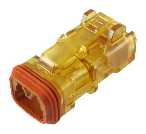 DEUTSCH DT06-2S-SDT-CE28 Connector Housing, Transparent, Thin Wall, DT Series, Plug, 2 Ways, DT Series Socket Contacts