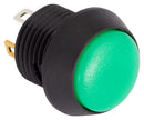 EOZ FL13LG5 Illuminated Pushbutton Switch, FL Series, SPST-NO, Momentary Spring Return, Green