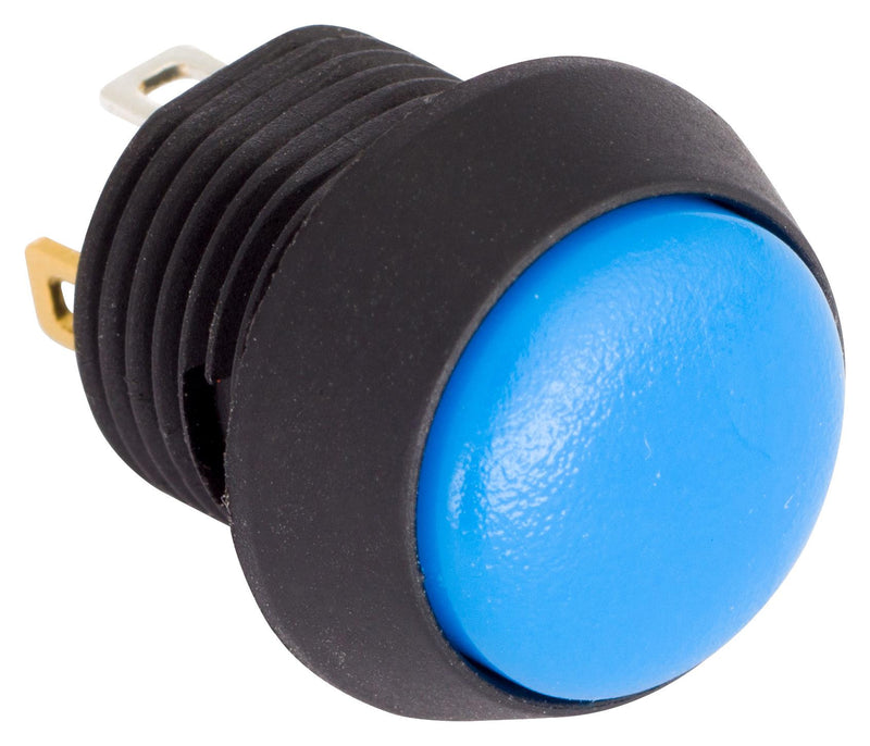 EOZ FL13LB5 Illuminated Pushbutton Switch, FL Series, SPST-NO, Momentary Spring Return, Blue